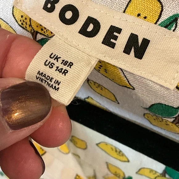 Boden White Blouse with Lemon Print - Picture 2 of 4